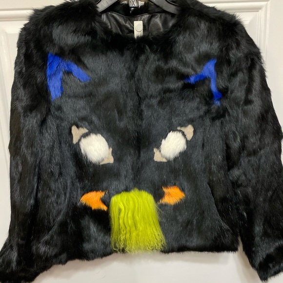 ROSCHTERRA FUR COAT CAT FACE SIZE-M - Picture 2 of 5
